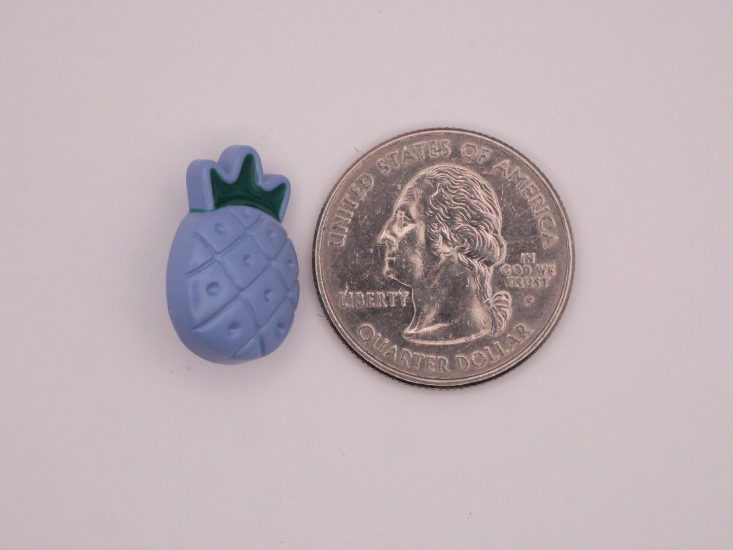 Pineapple Fruit Colorful Plastic Set of Seven Buttons 13x20mm