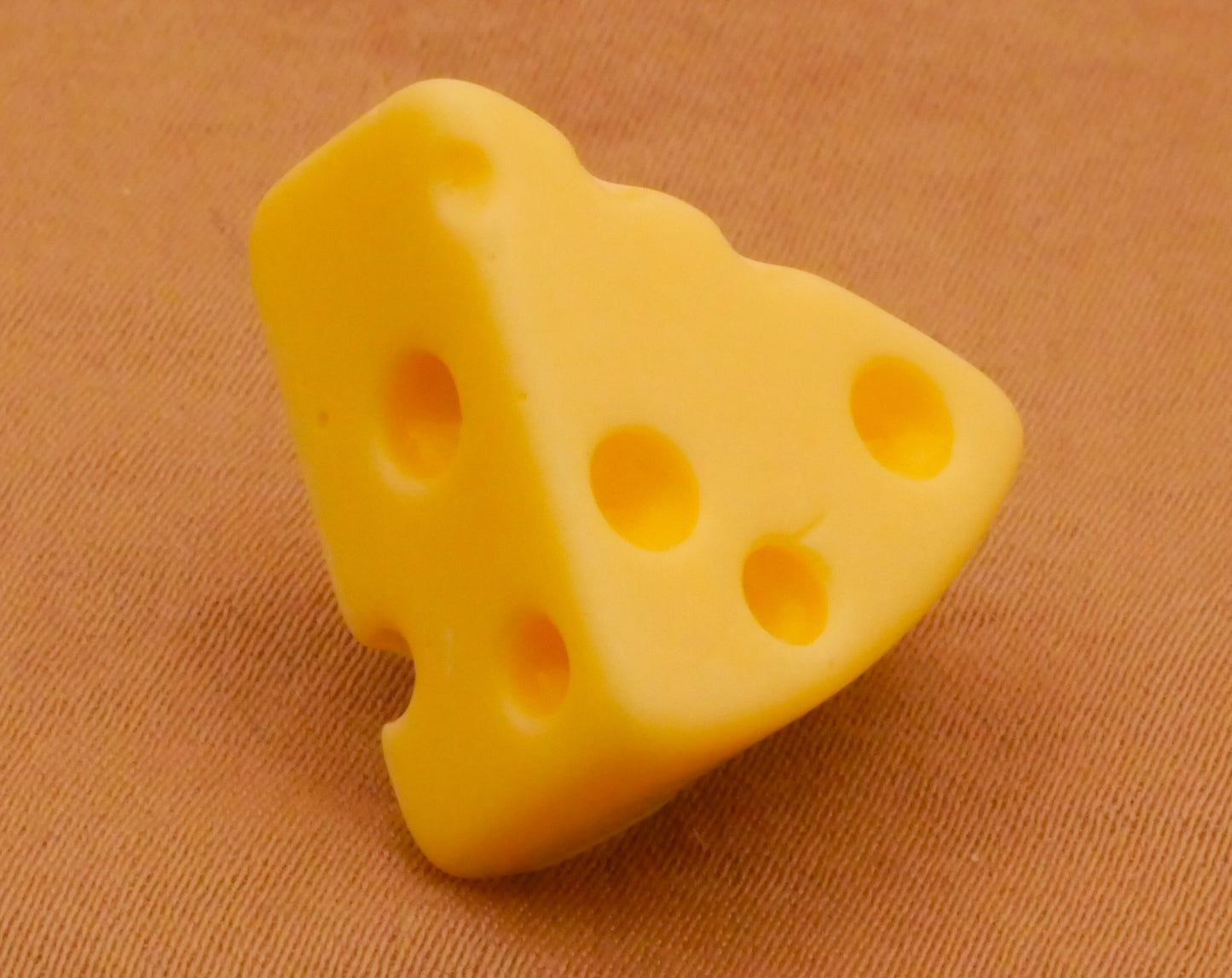 Swiss Cheese Wedge Plastic Set of Three Buttons 20mm