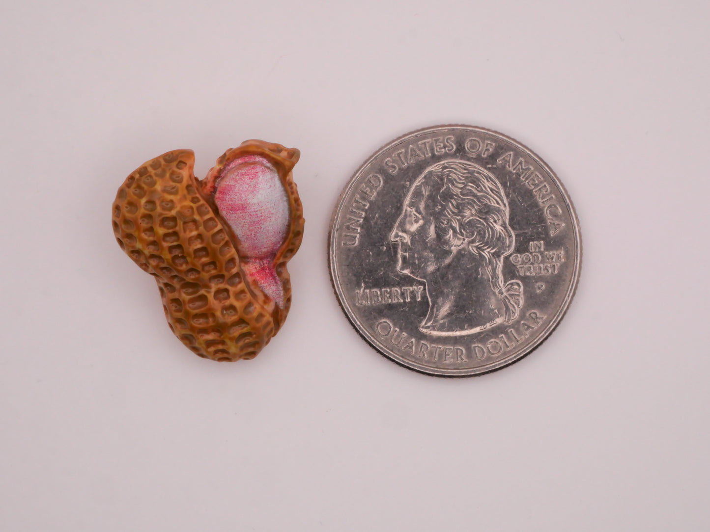 Peanut Shell Realistic Plastic Pair of Buttons 18x21mm