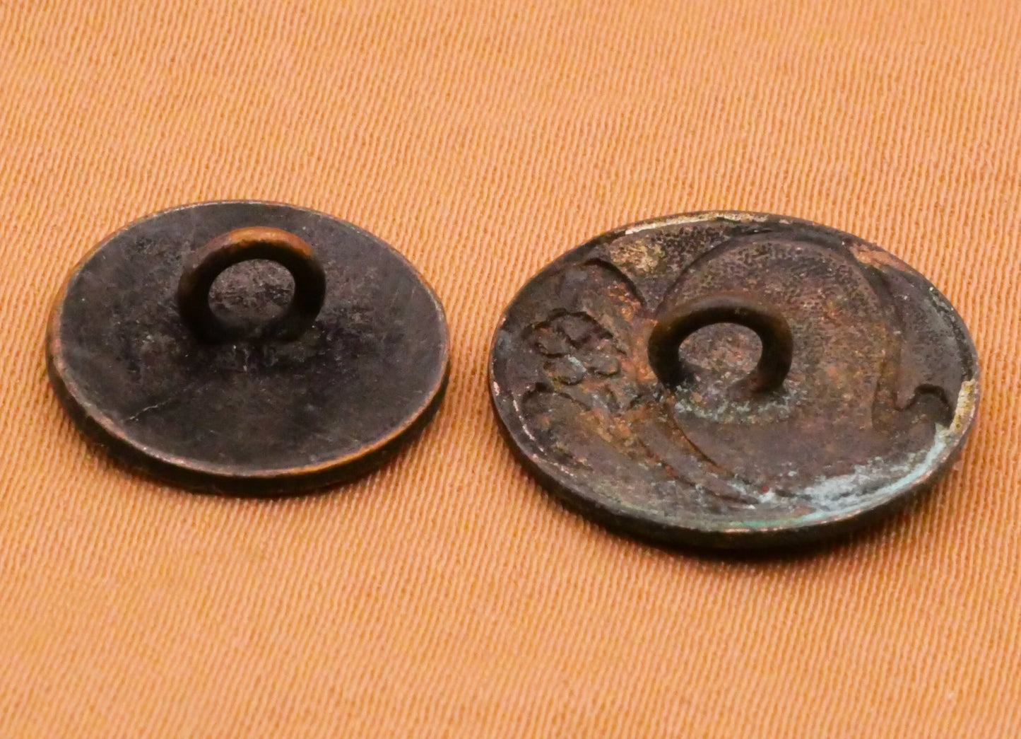 Rose Enamel Art Nouveau Antique Metal Button Various 13-16mm