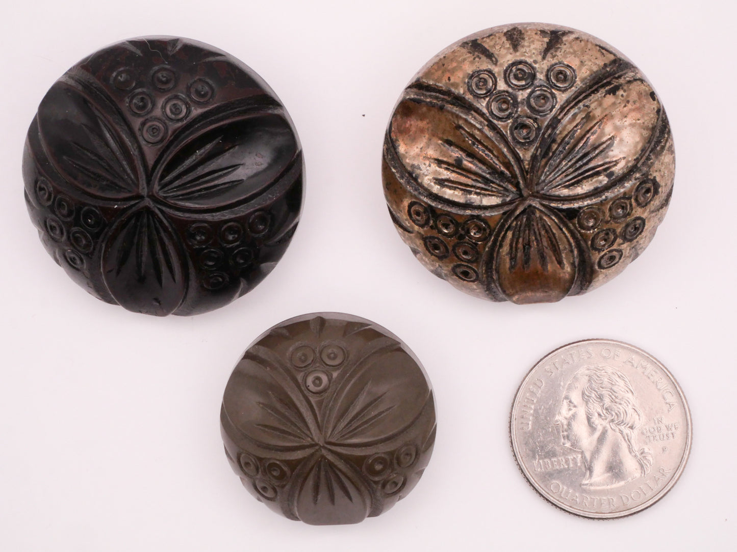 Triad French Early Plastic Button Various 28-38mm