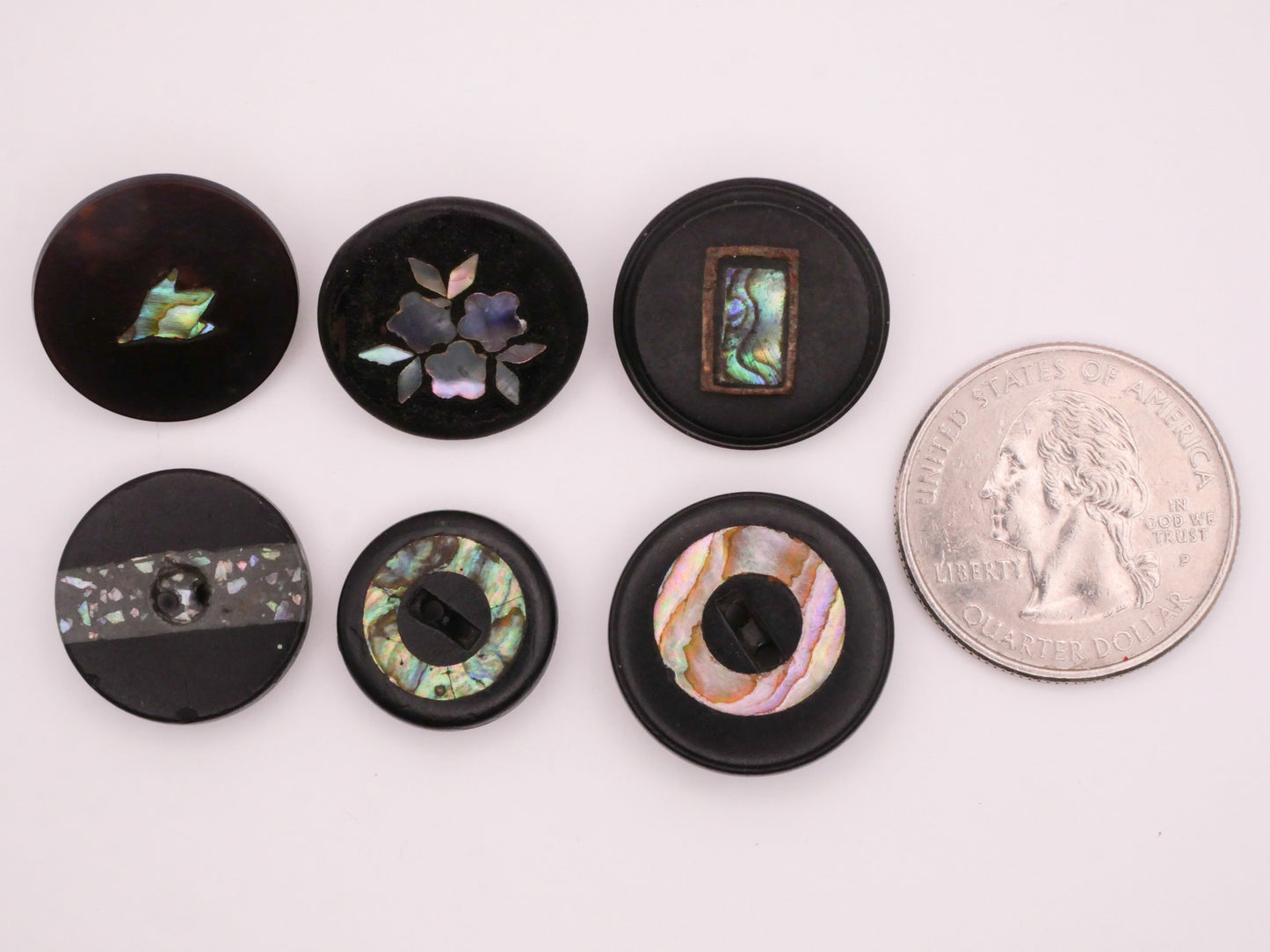 Mother of Pearl Inlay Composition or Horn Button Various 16-20mm