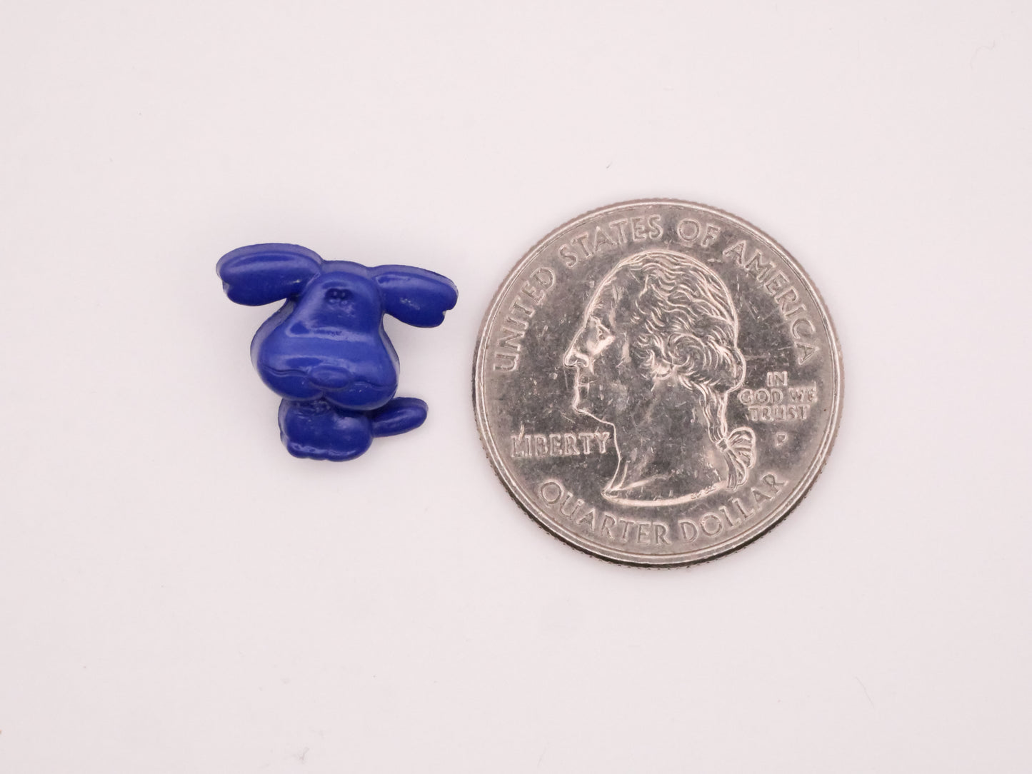 Blue Puppy Dog Big Ears Plastic Pair of Buttons 14x16mm