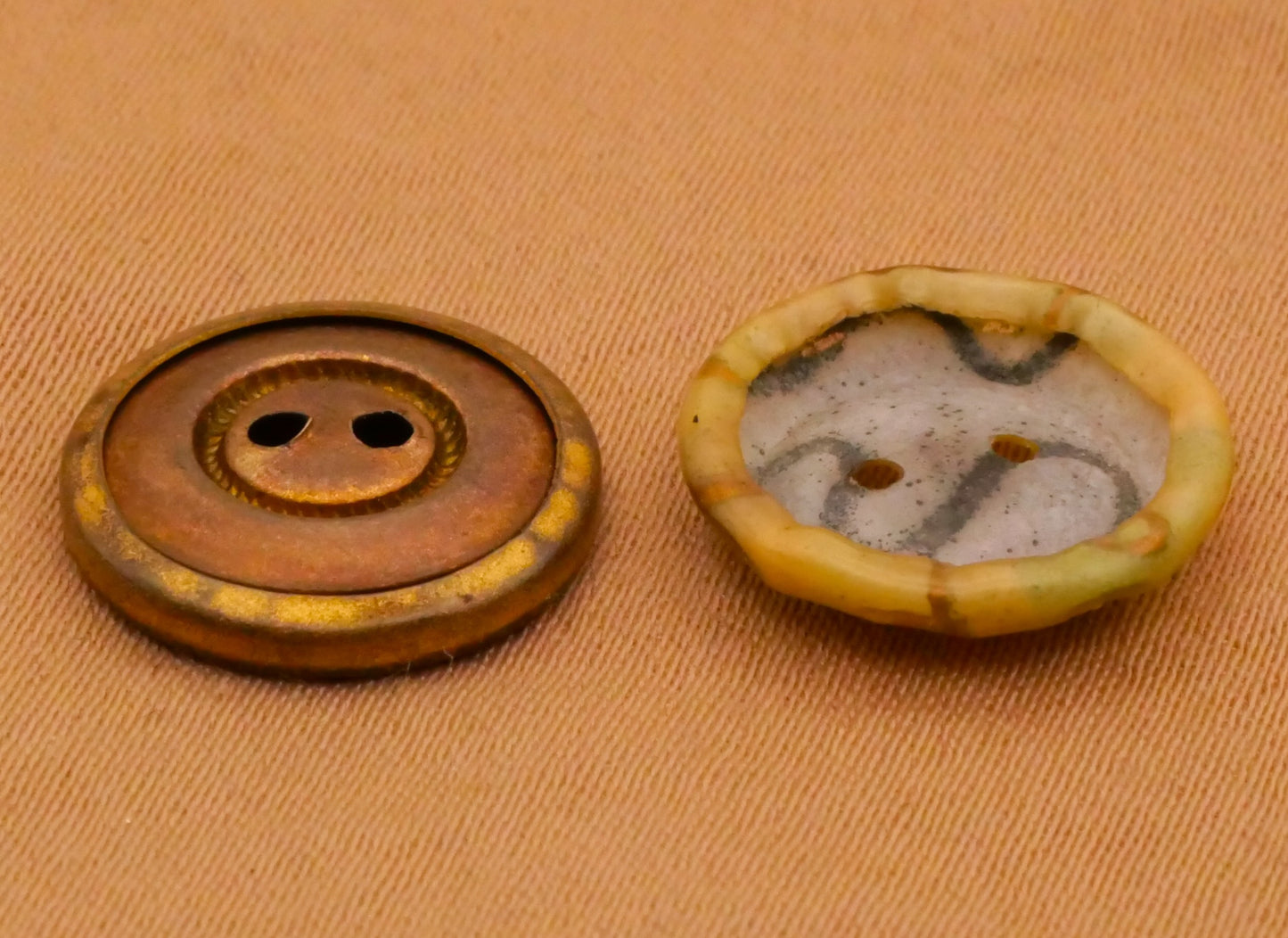 Celluloid Glitter Swirl Design Tiny Early Plastic Button Various 14mm