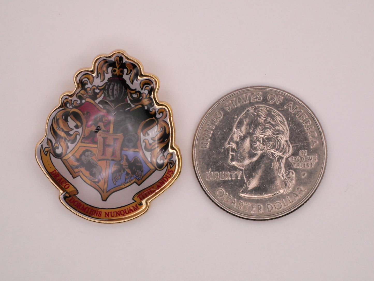 Harry Potter Hogwarts Houses Shield Gold Metal Button 26x31mm