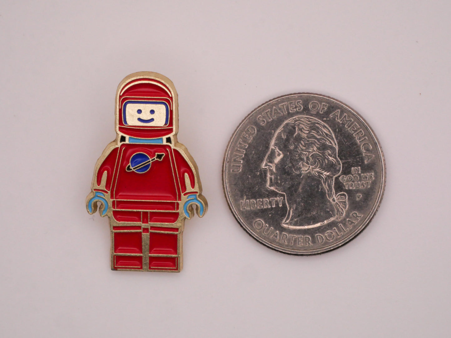 Lego Classic Spaceman Astronaut Enamel Metal Button 18x30mm