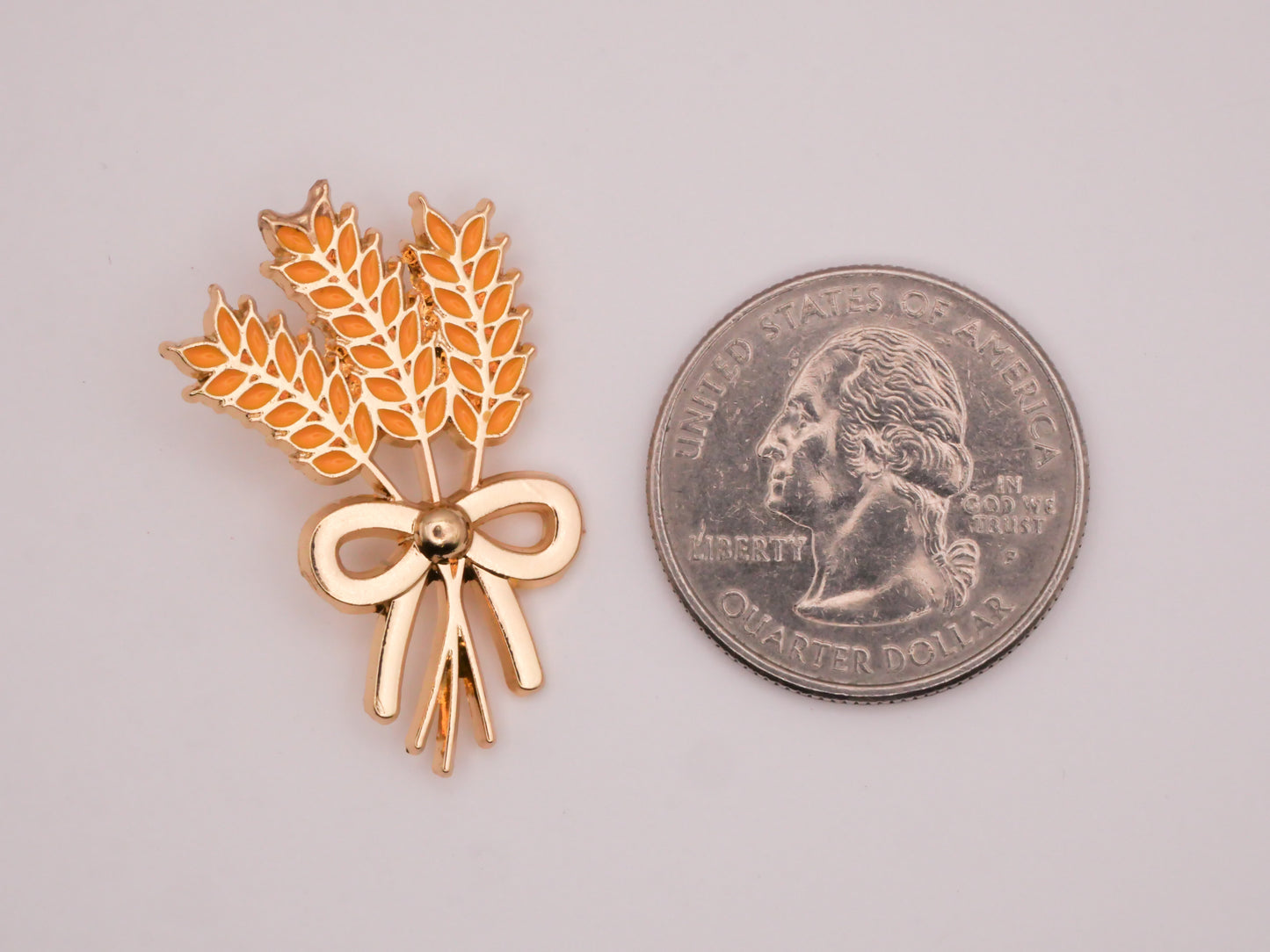 Wheat Crop Plant Bundle Enamel Metal Button 21x33mm