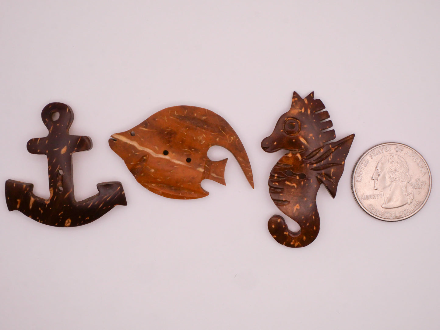 Sea Ocean Theme Coconut Shell Sew-Thru Button Various 27-48mm