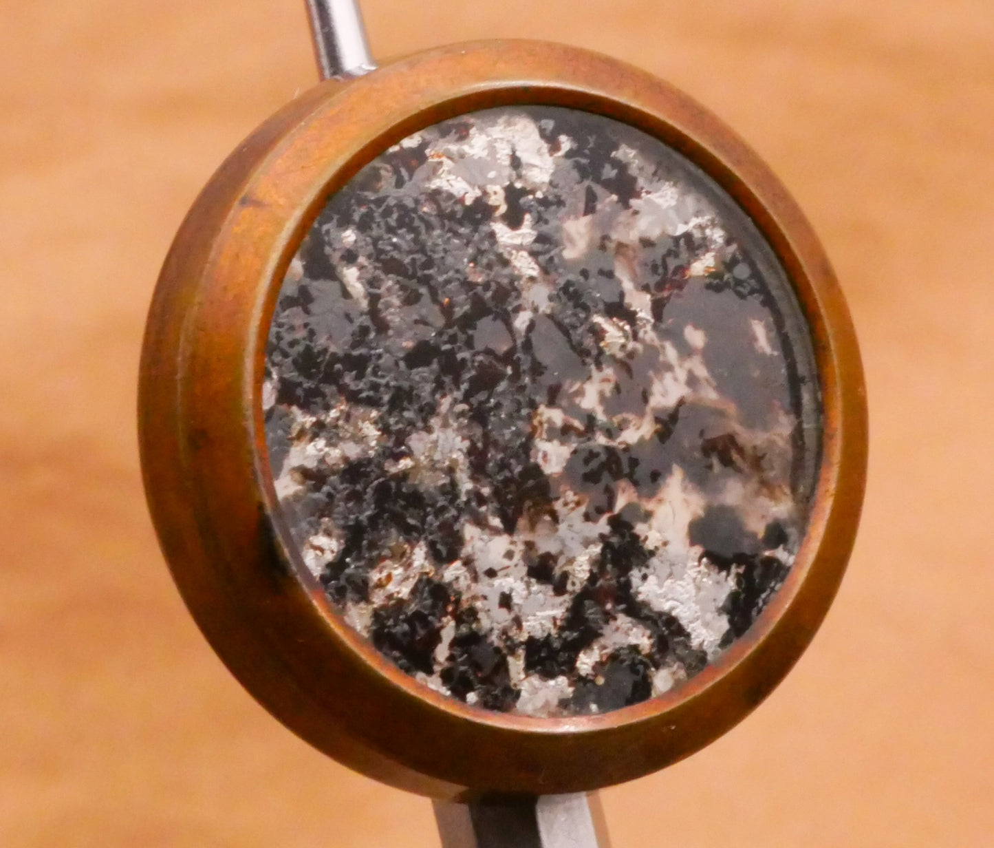 Drum Glitter Sand Shell Glass Metal Button Various 23-26mm