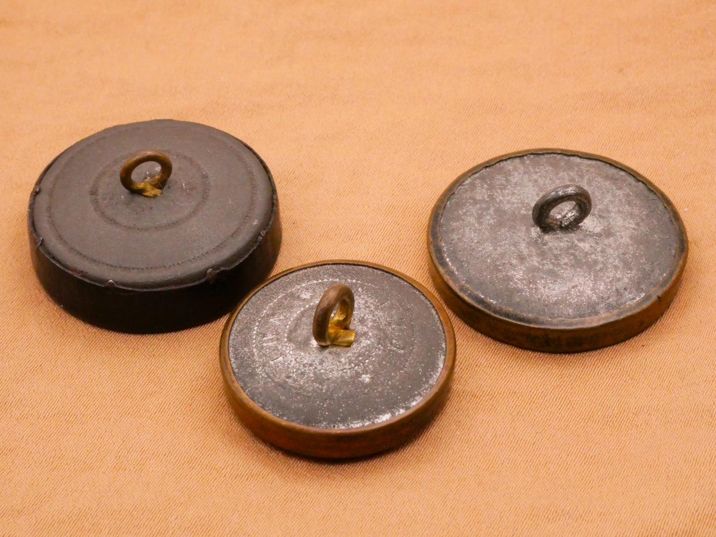 Drum Glitter Sand Shell Glass Metal Button Various 23-26mm