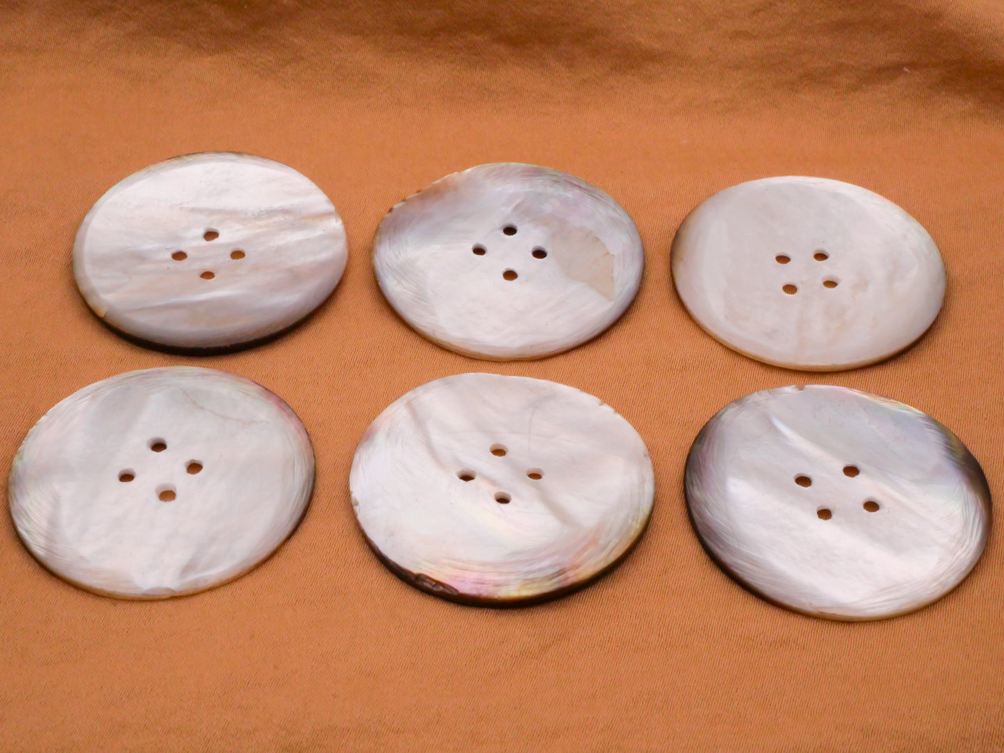 Wreath Carved Multi-Tone Mother of Pearl Large Button 34mm