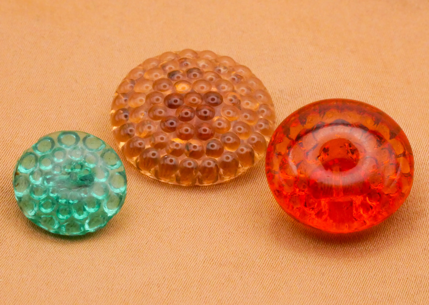Hobnail Vintage Glass Button Various 15-22mm