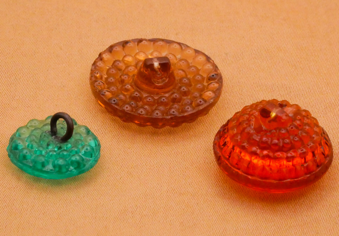 Hobnail Vintage Glass Button Various 15-22mm