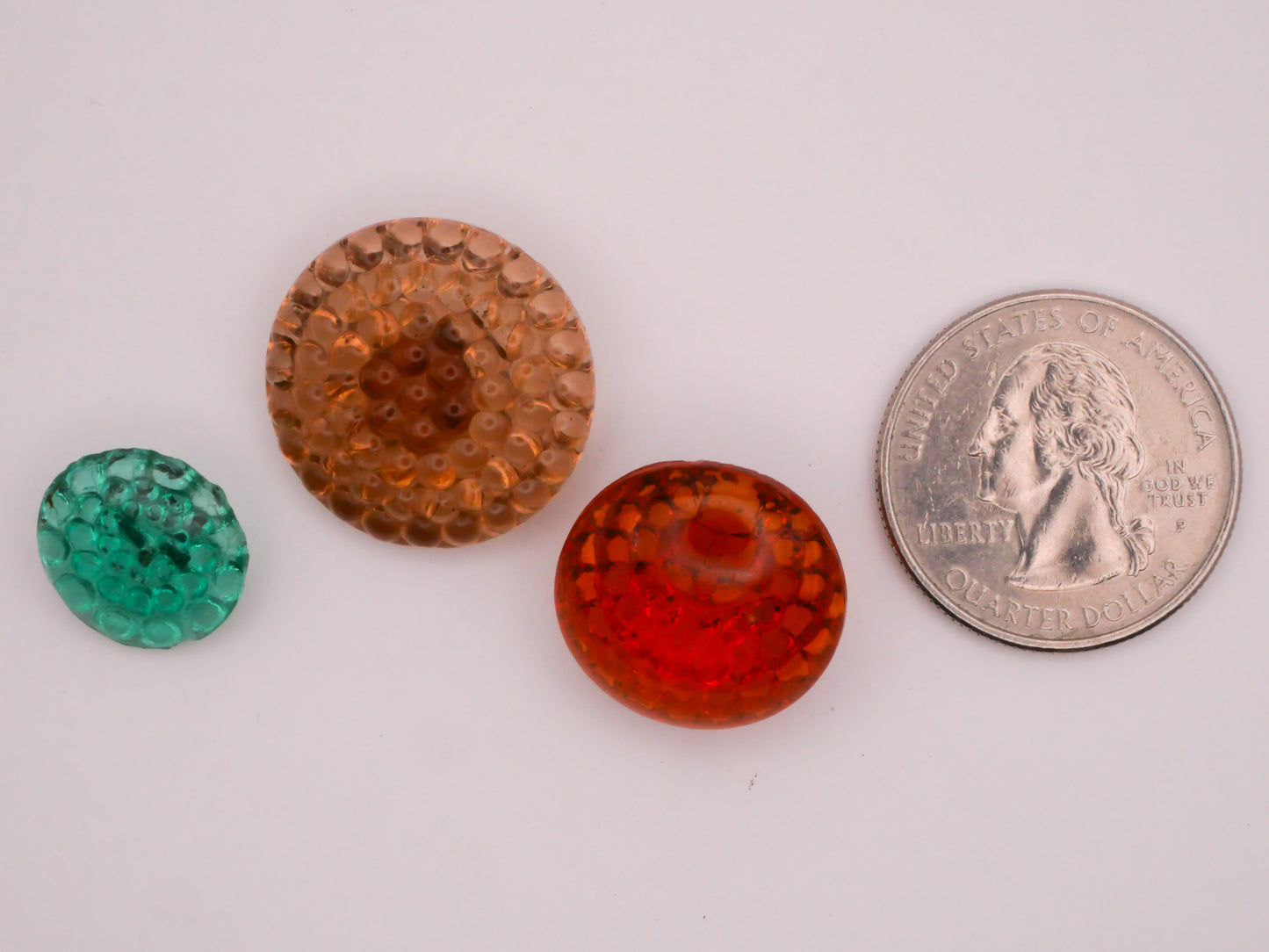 Hobnail Vintage Glass Button Various 15-22mm