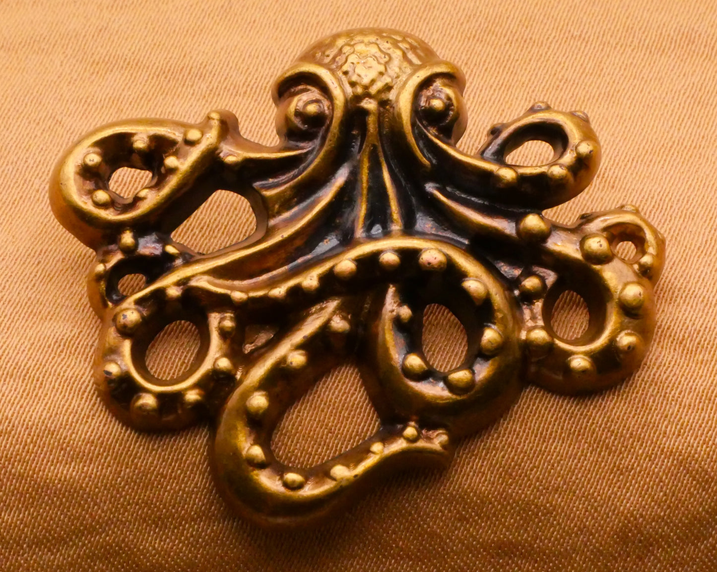 Octopus Squid Large Plastic Pair of Buttons 31x37mm