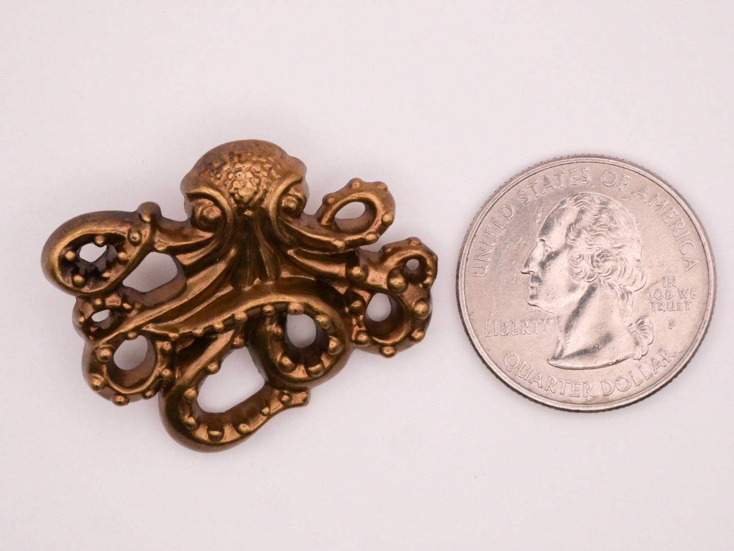 Octopus Squid Large Plastic Pair of Buttons 31x37mm