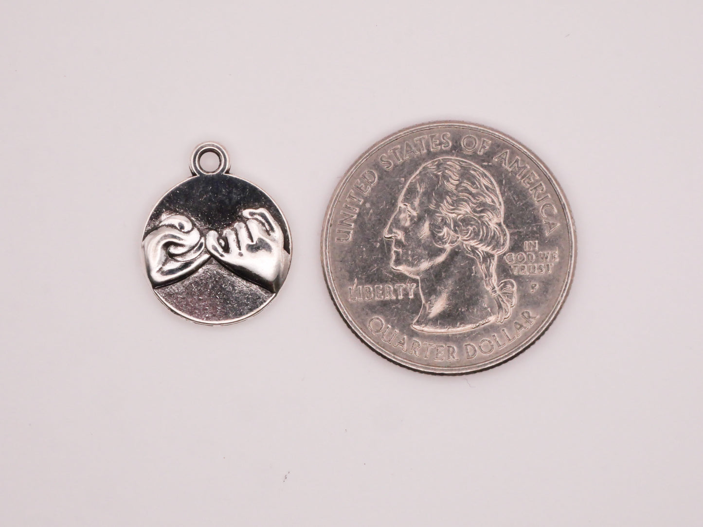 Pinky Swear Friendship Metal Pair of Charms Embellishments 15x18mm