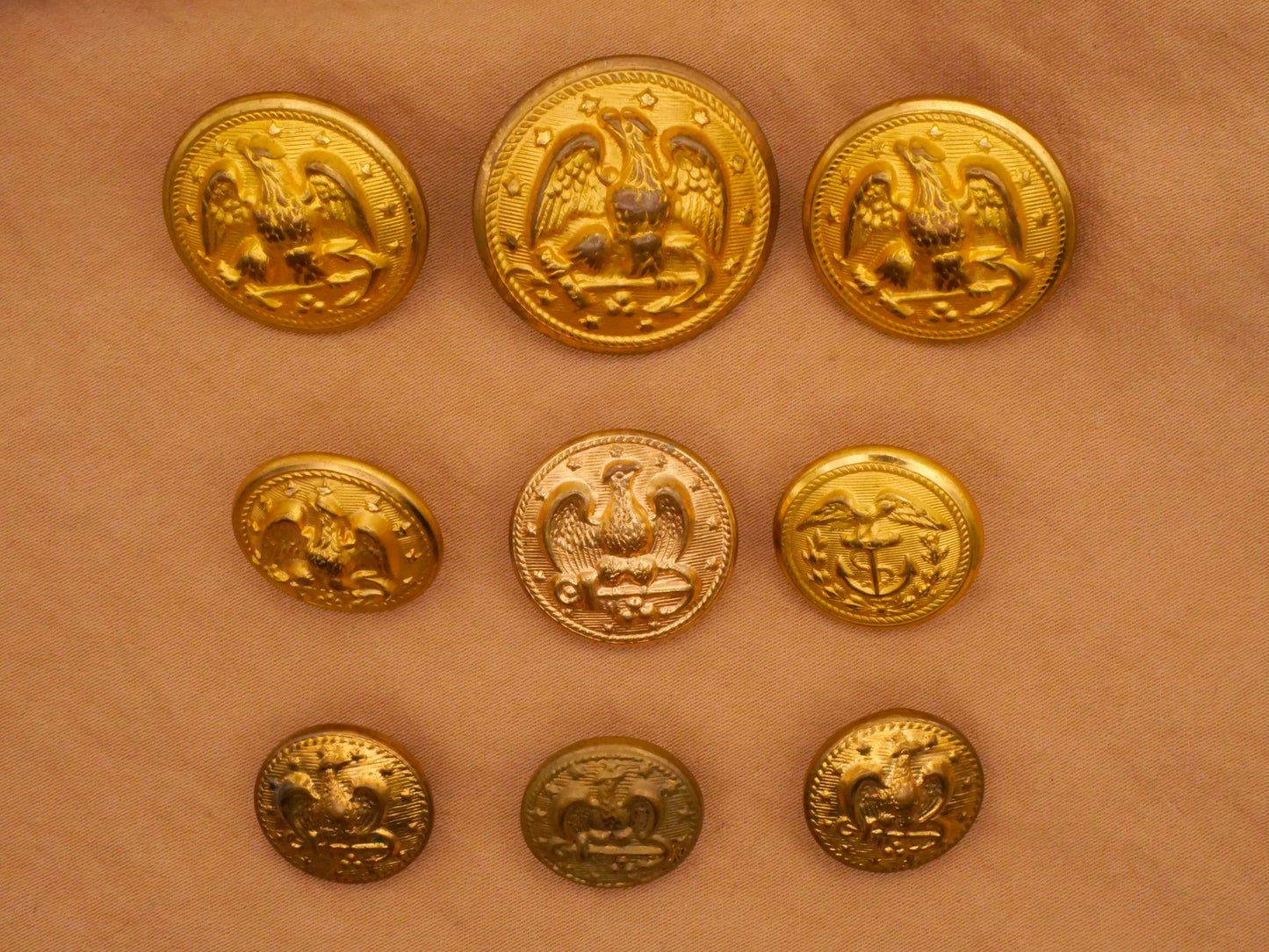 US Navy Eagle Anchor Military Metal Button Various 15-26mm