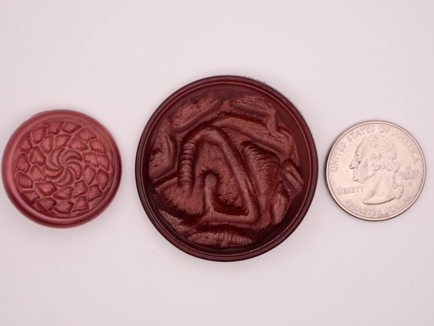 Rose Pink Texture Vintage Plastic Button Various 28-44mm