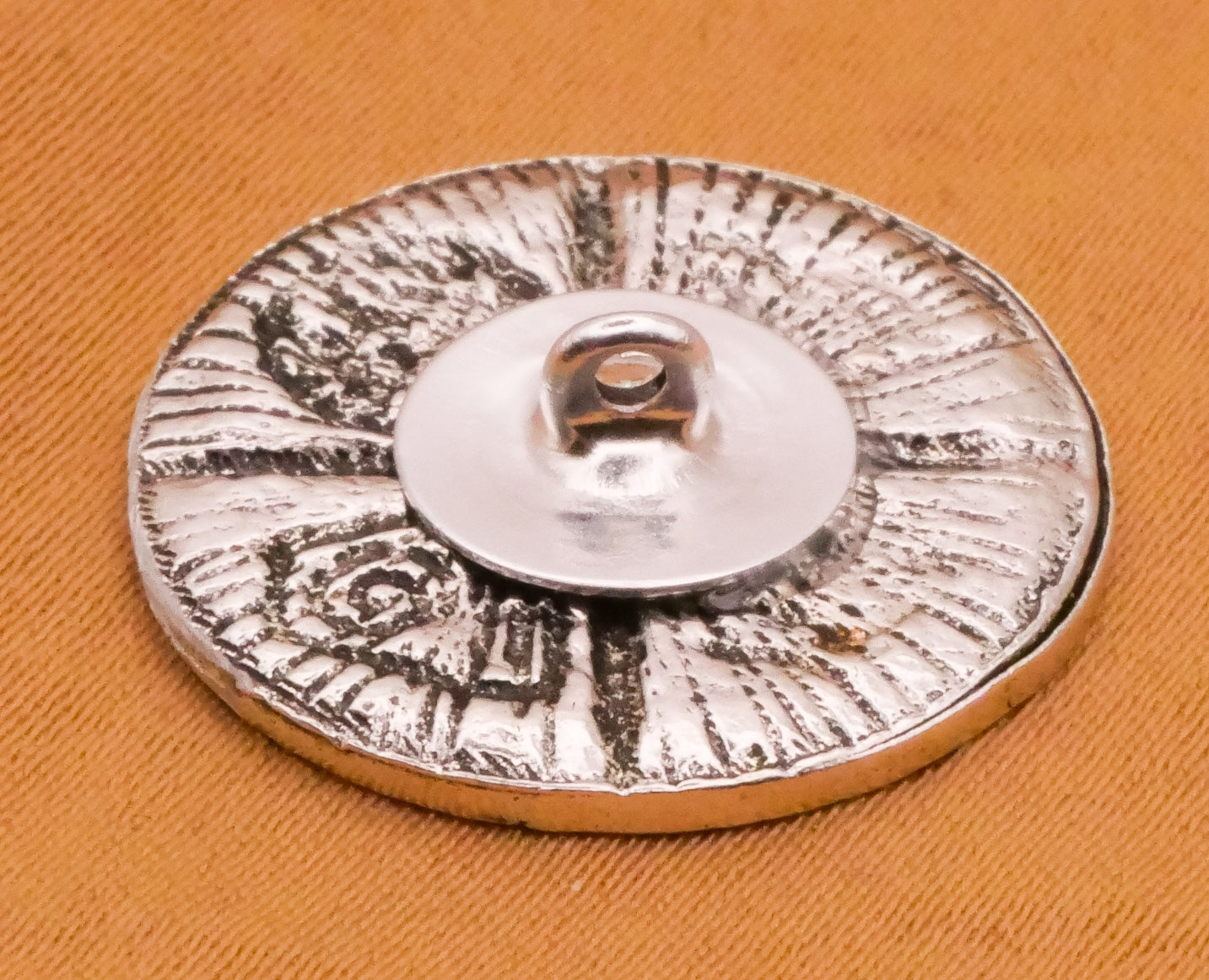 Water Earth Wind Fire Antiqued Silver Metal Button 21mm