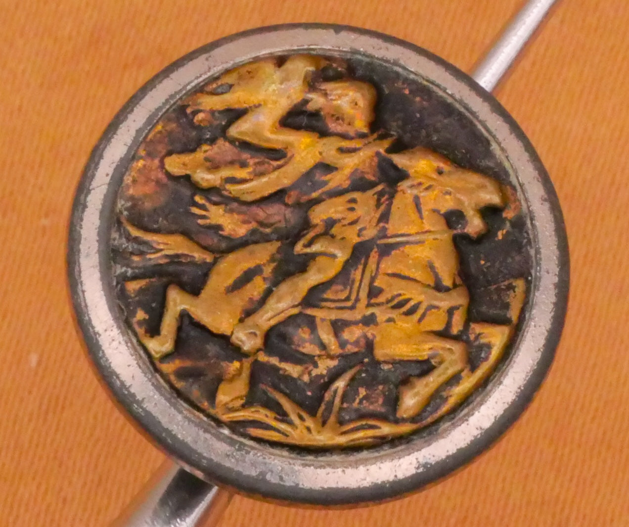 Horse Horseback Riding Metal Picture Button 17mm