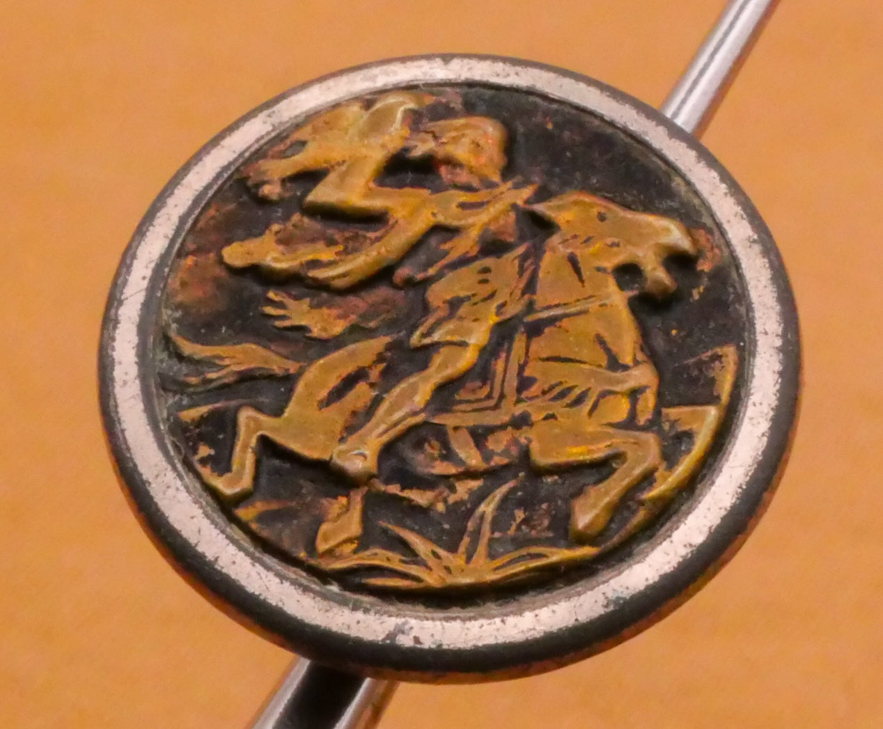 Horse Horseback Riding Metal Picture Button 17mm