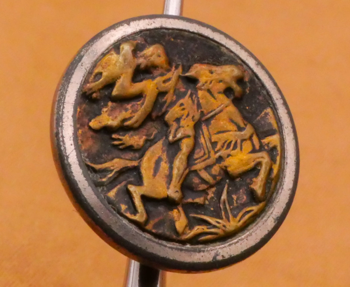 Horse Horseback Riding Metal Picture Button 17mm