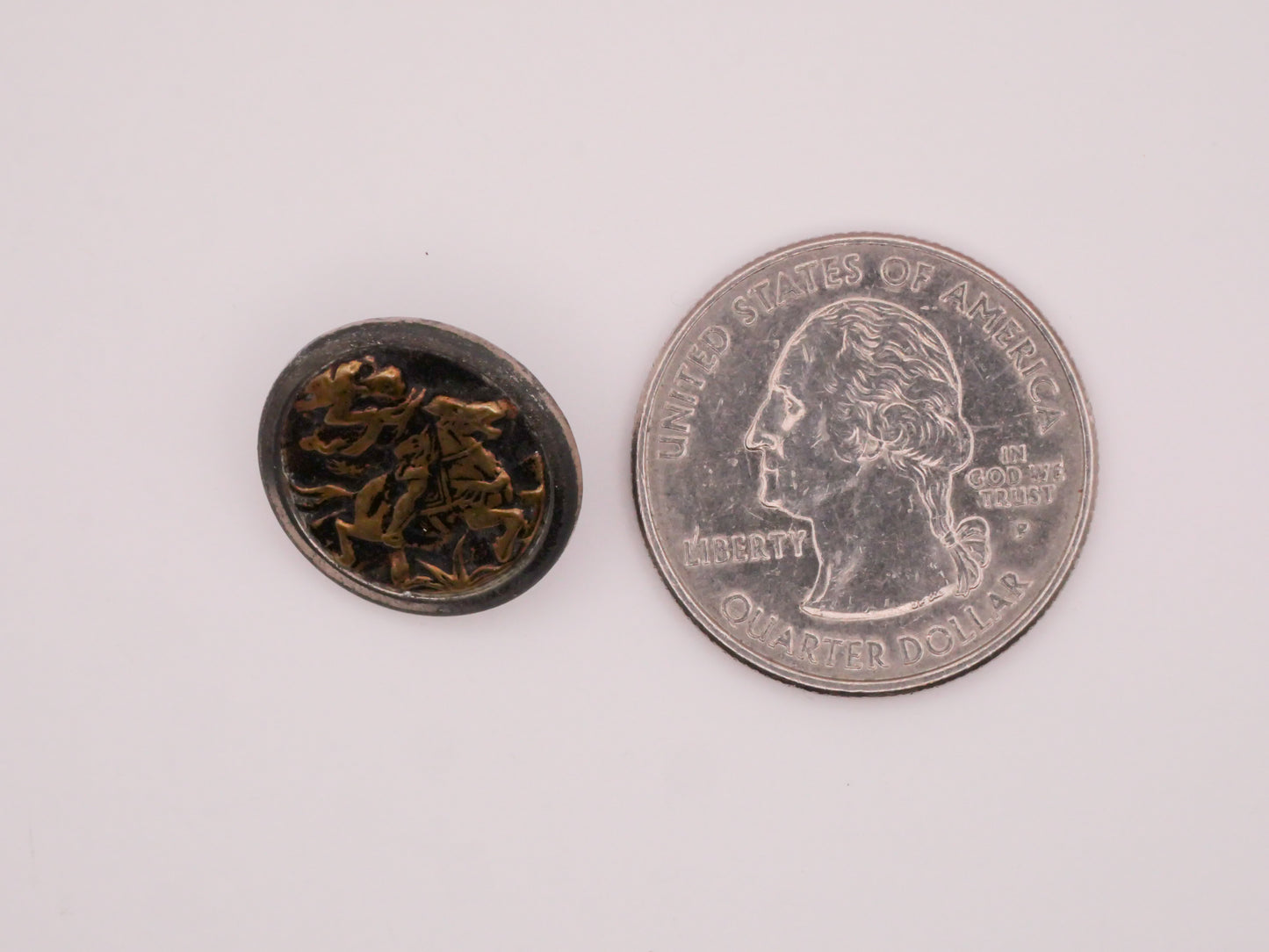 Horse Horseback Riding Metal Picture Button 17mm