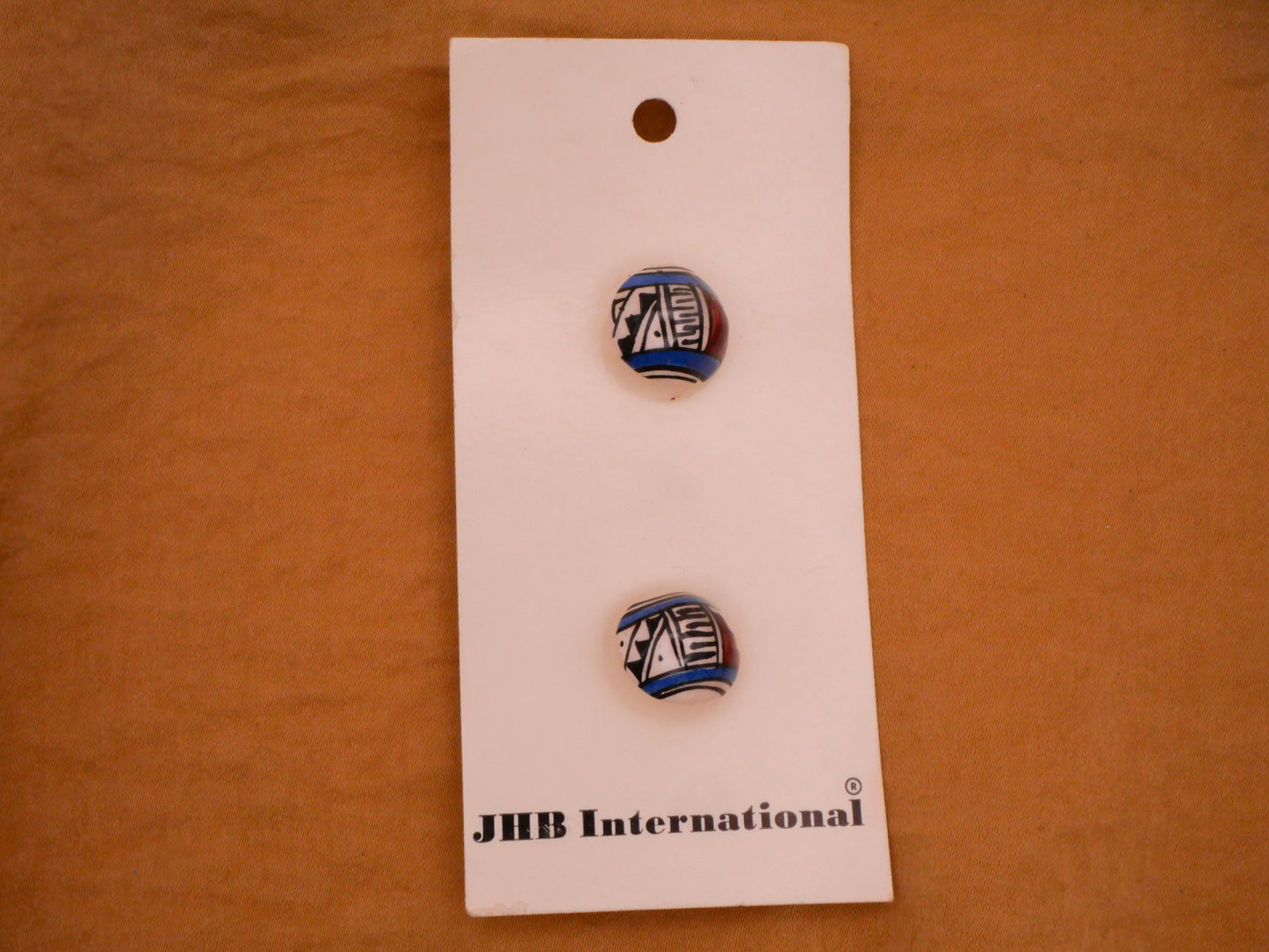 Aztec Southwest Design Glazed Ceramic JHB Button 14mm