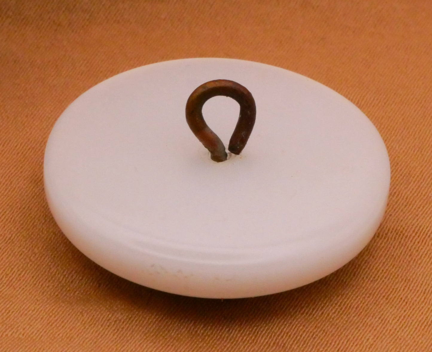 Horseshoe Antiqued Brass Look Metal Plastic Button 27mm