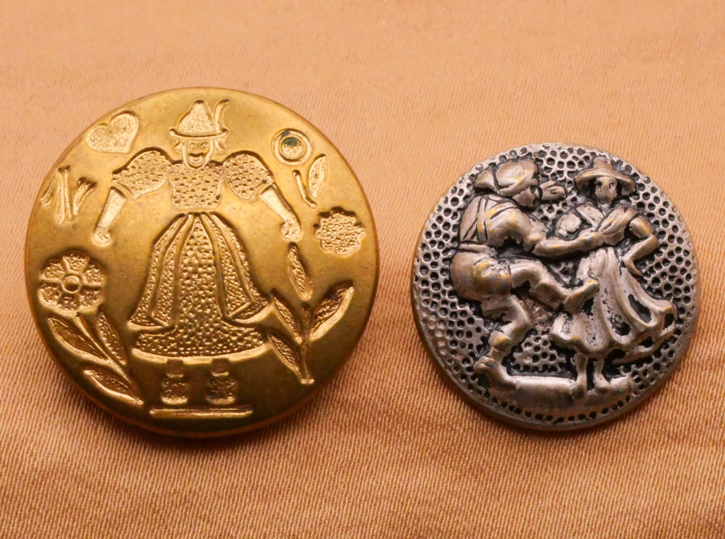 Tyrolean Austrian People Metal Button Various 19-23mm