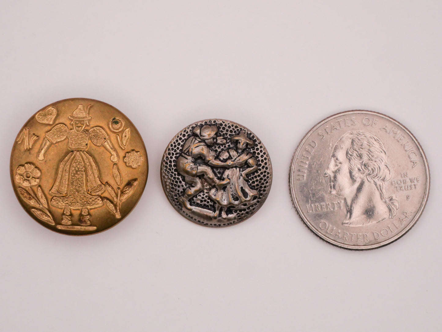 Tyrolean Austrian People Metal Button Various 19-23mm