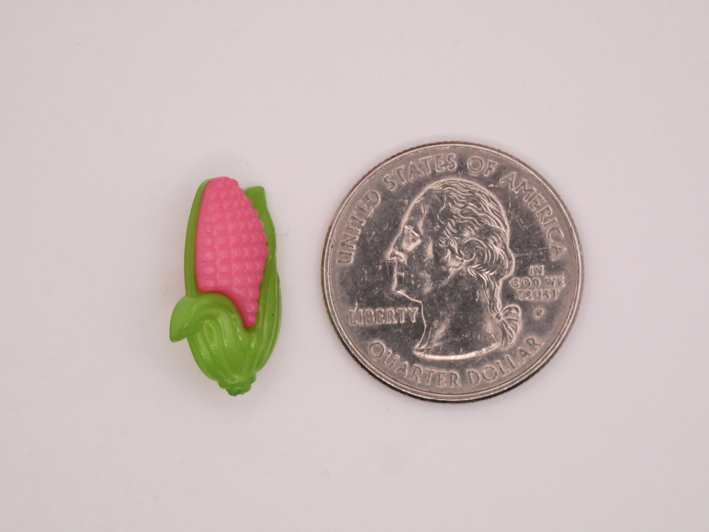Corn Cob Colorful Plastic Set of Ten Buttons 12x19mm