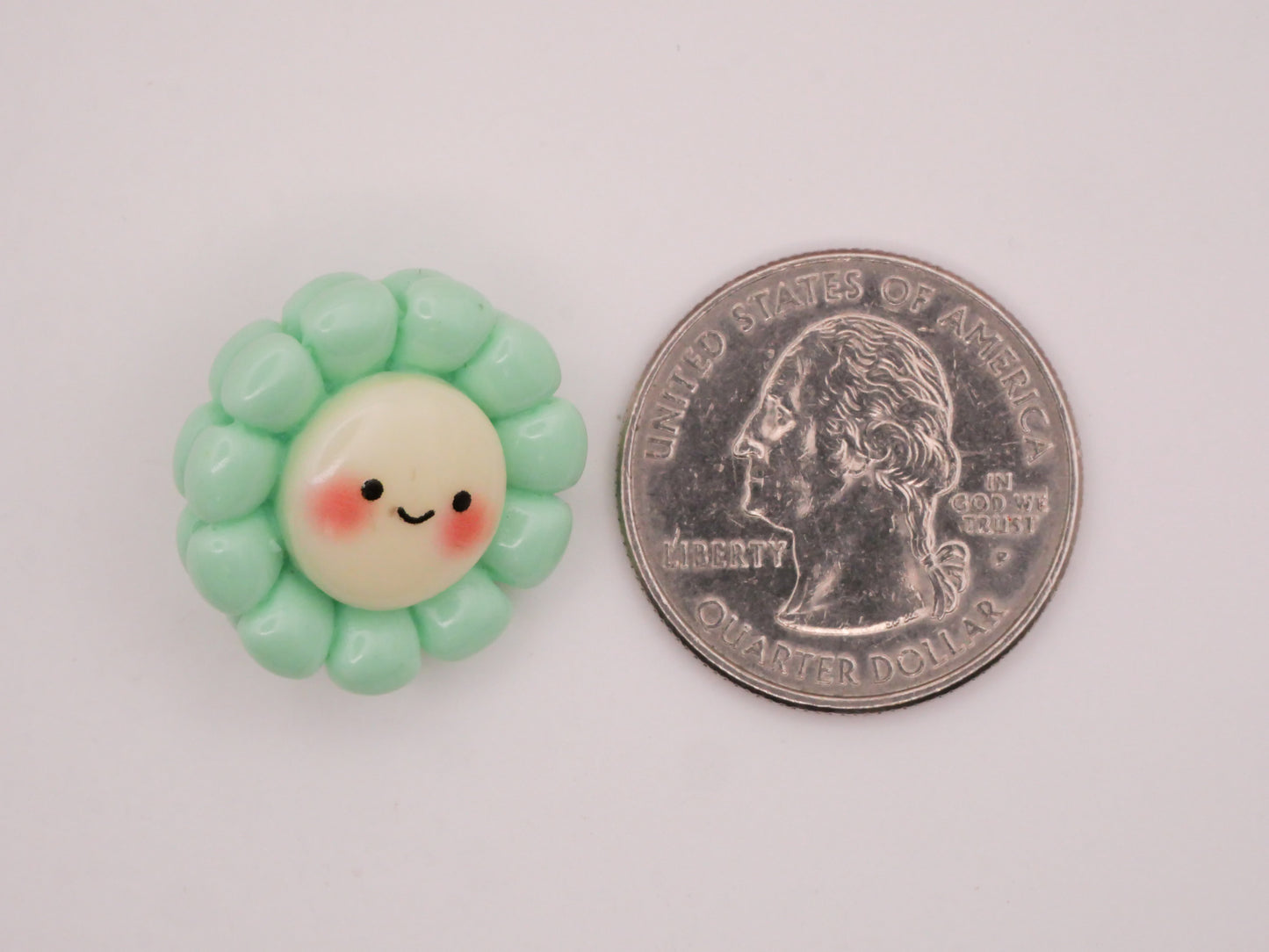 Flower Smiley Face Colorful Plastic Assorted Set of Four Buttons 22mm