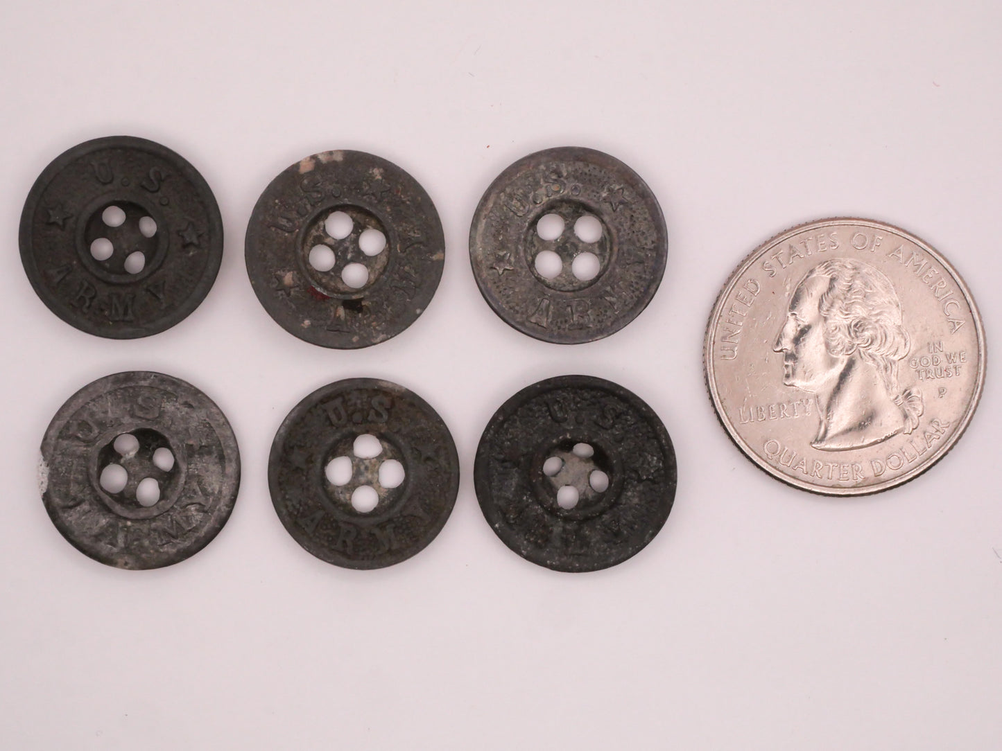 US Army Military Metal Button Various 17mm