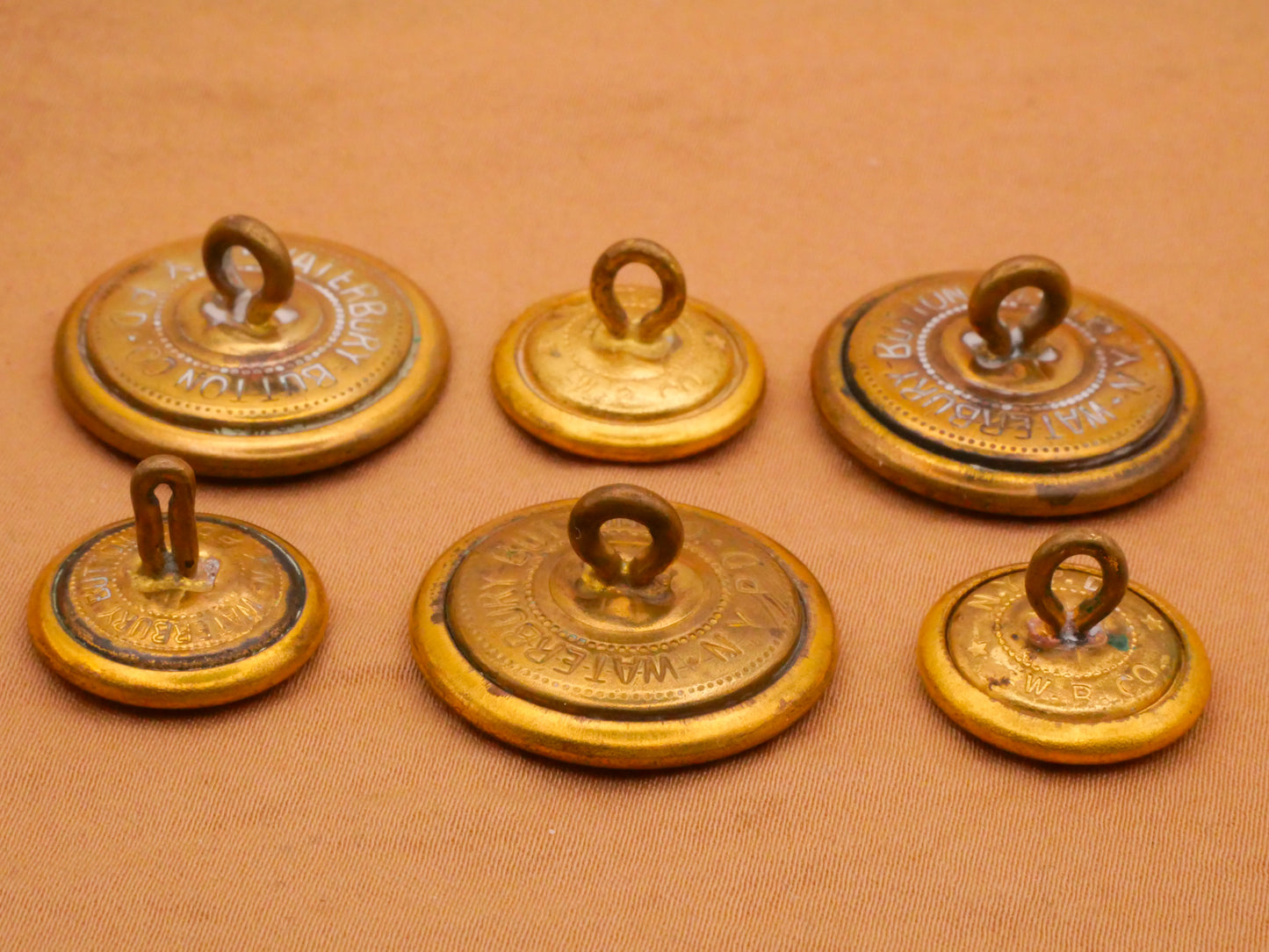 New York State Seal Gold Metal Button Various 16-23mm