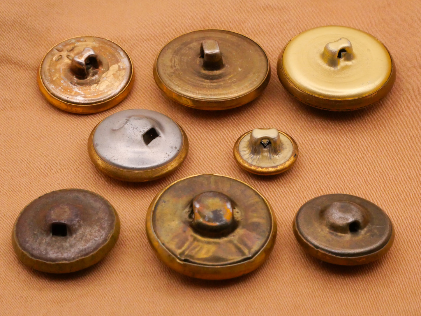 Anchor Nautical Brass Gold Metal Vintage Button Various 12-23mm