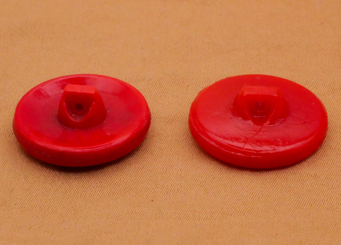 Nautical Sailboat or Anchor Vintage Silver and Red Glass Button Various 18mm