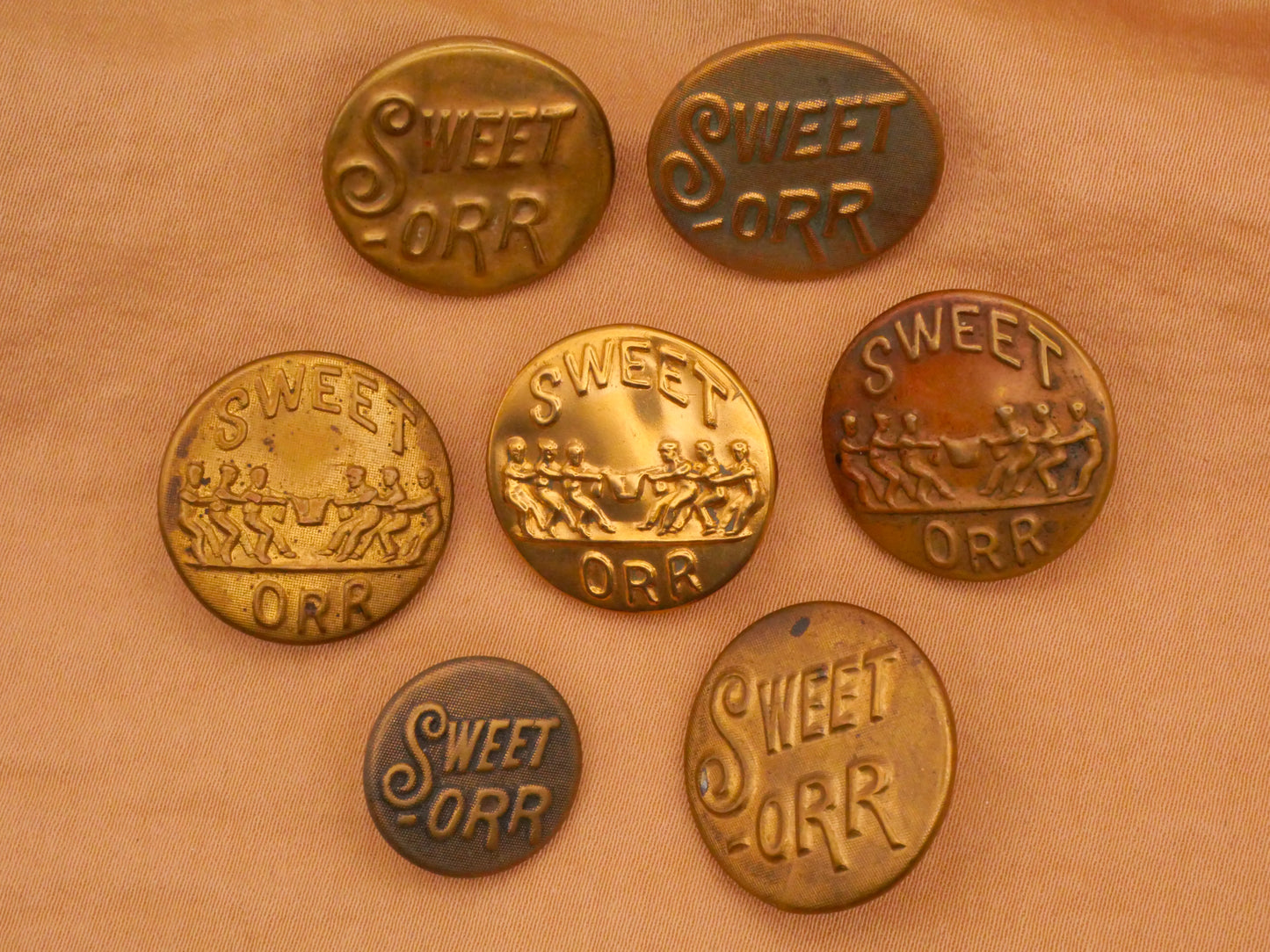 Sweet Orr Workwear Overall Brass Gold Metal Vintage Button Various 15-20mm