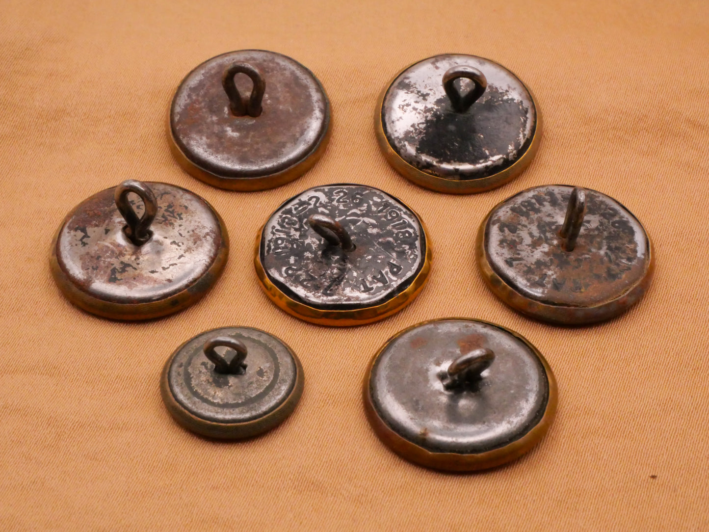 Sweet Orr Workwear Overall Brass Gold Metal Vintage Button Various 15-20mm