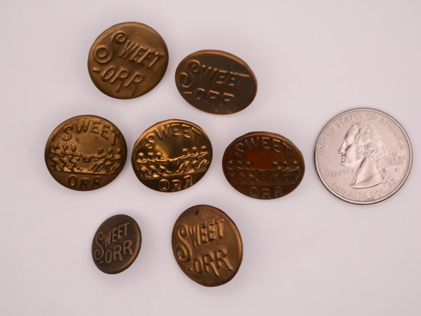 Sweet Orr Workwear Overall Brass Gold Metal Vintage Button Various 15-20mm