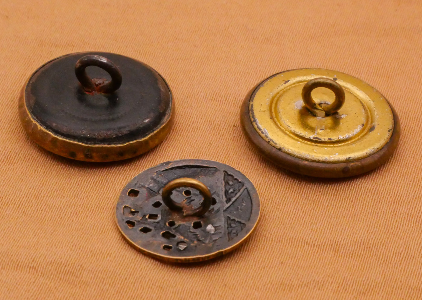 Crane Bird Metal Victorian Picture Button Various 16-18mm