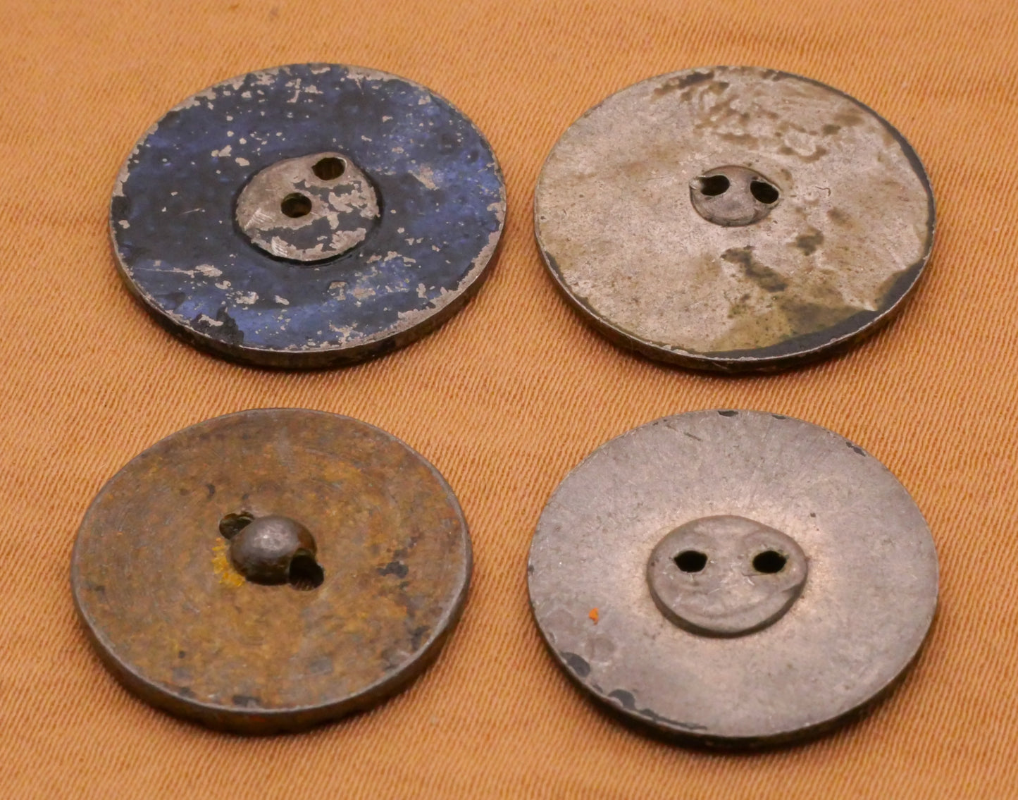 Pewter Floral or Scroll Antique Sew-Thru Button Various 18-19mm