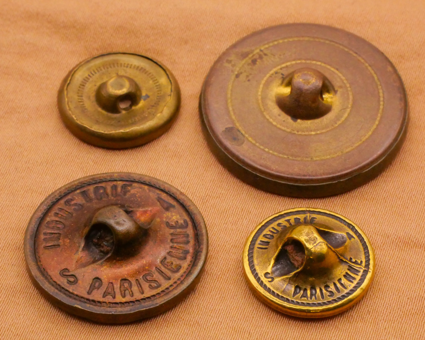 Bamboo Motif Victorian Metal Button Various 16-28mm