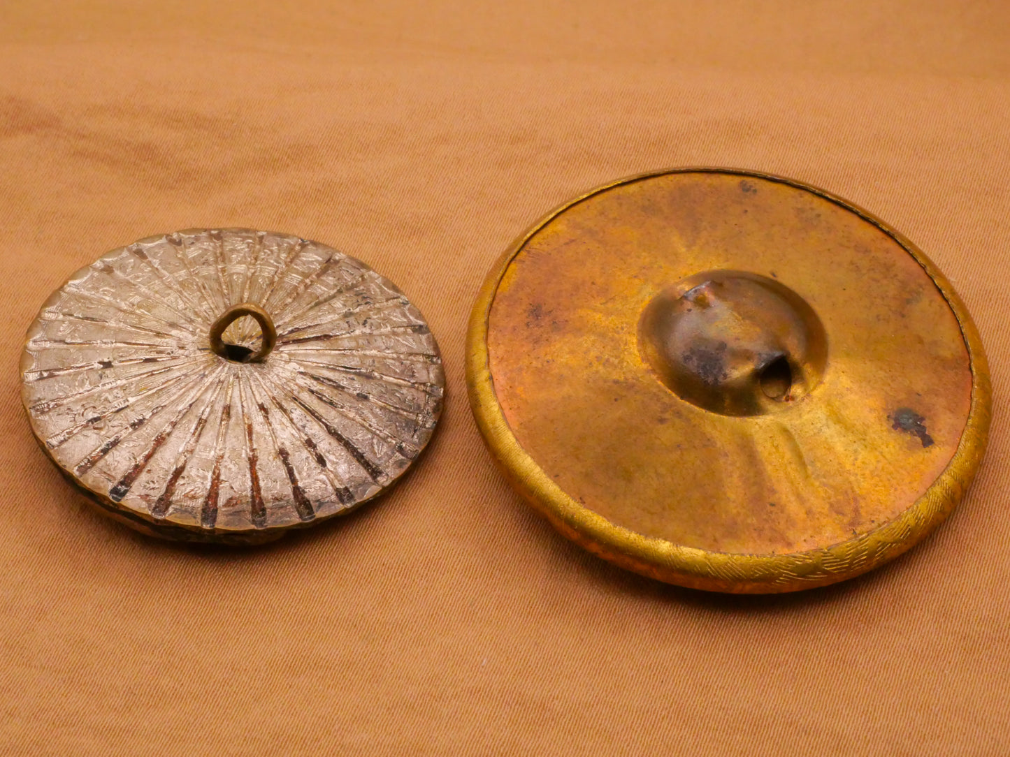 Asian Women Parasol or Fan Fashion Victorian Metal Large Button Various 36-45mm