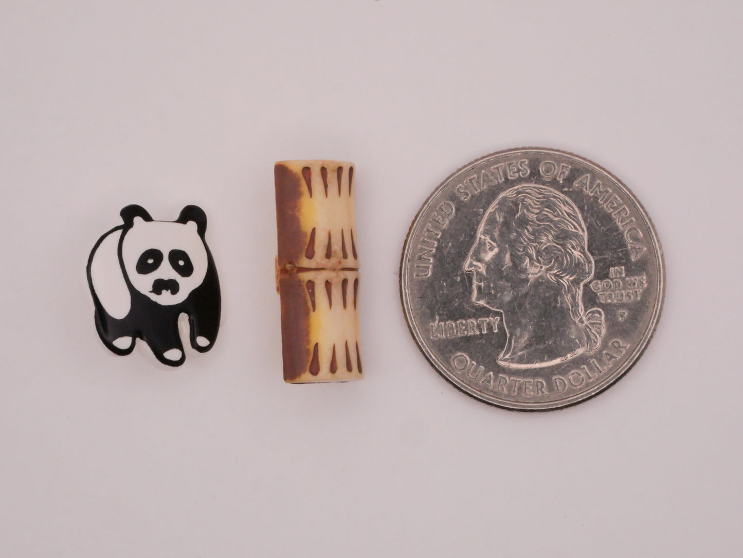 Panda Bear or Bamboo Vintage Plastic Button Various 9-20mm