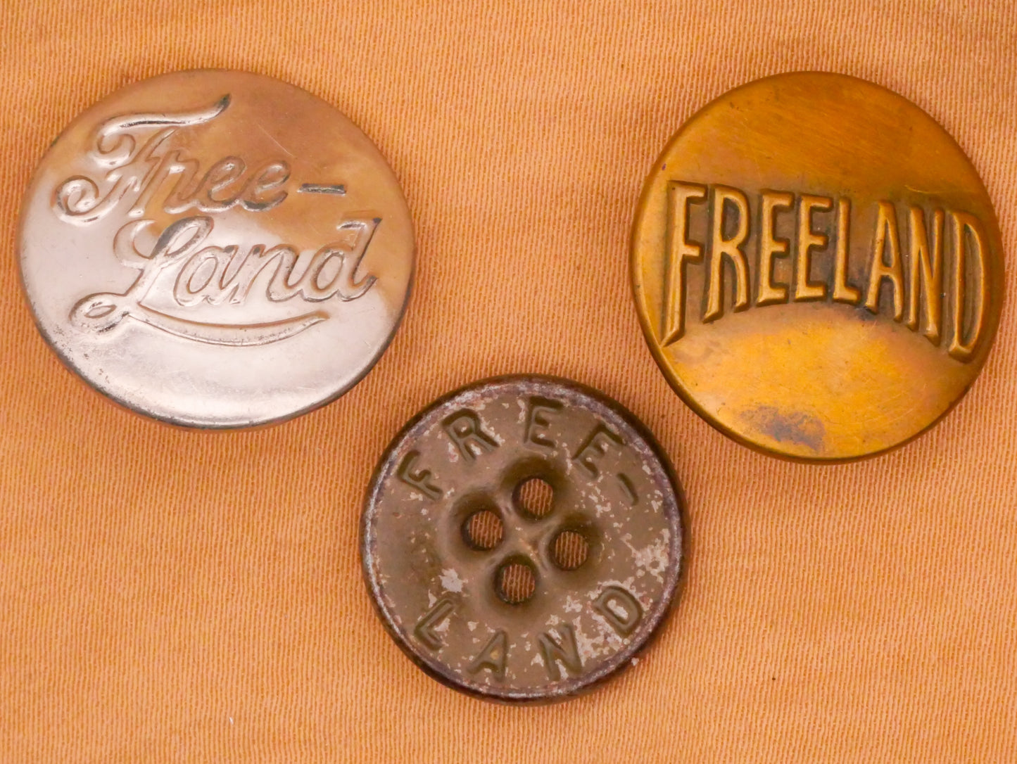 Freeland Workwear Overall Vintage Metal Button Various 17-20mm