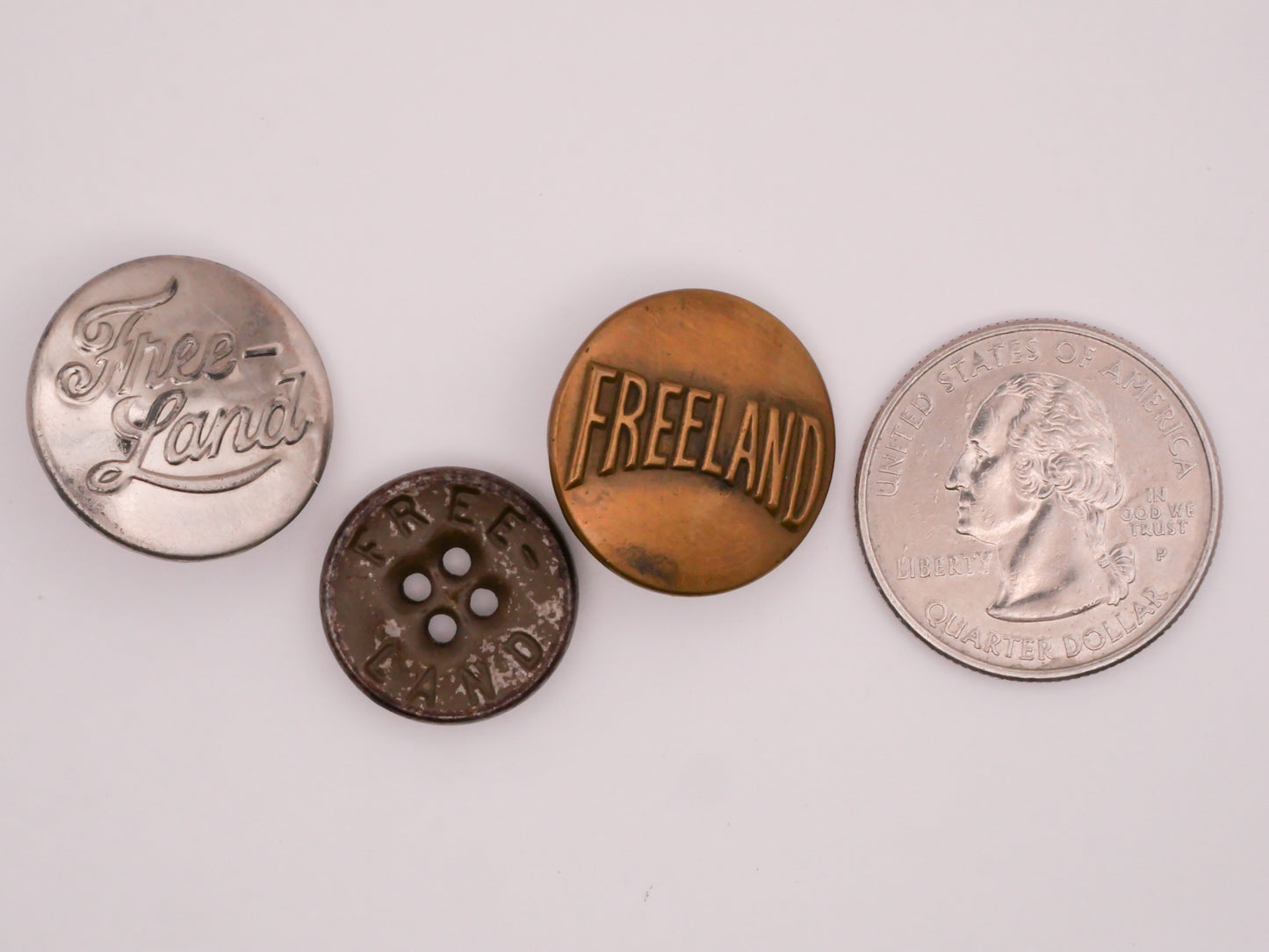 Freeland Workwear Overall Vintage Metal Button Various 17-20mm