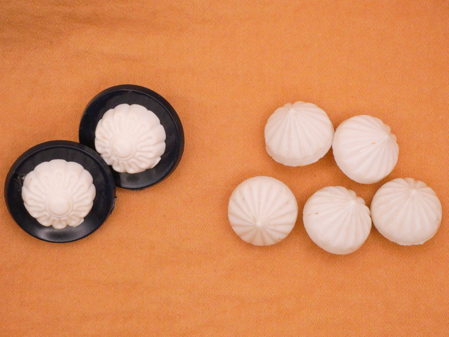 Conical Vintage Plastic Set of Buttons Various 14-20mm