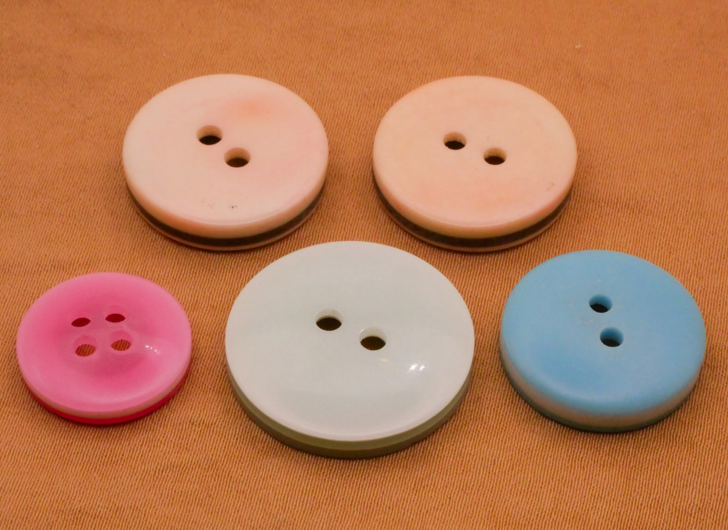 Laminated Layered Vintage Plastic Button Various 15-22mm